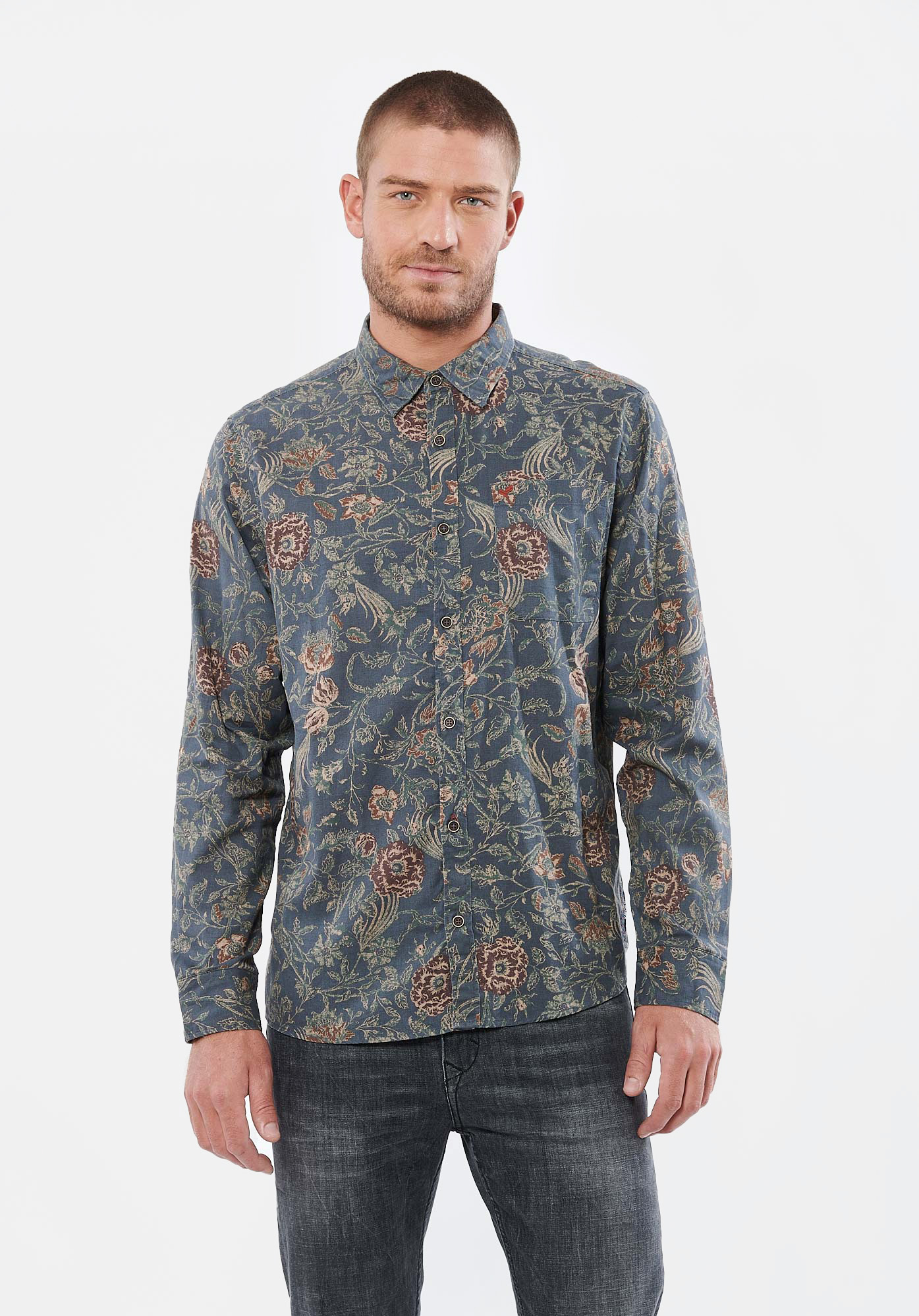 Chemise fleurie Homme CLEO Navy
