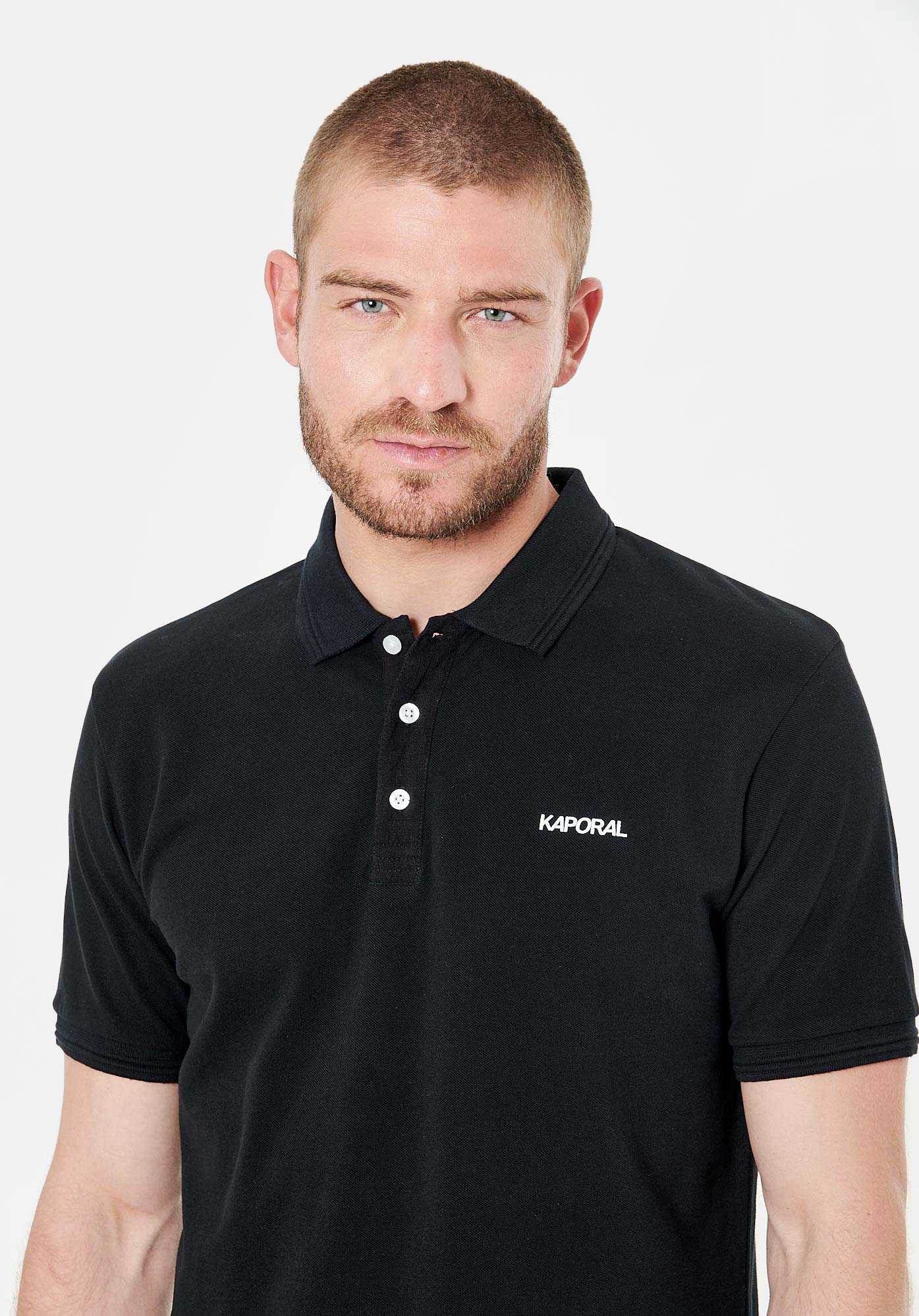 Polo noir Homme 100 coton bio Corto Kaporal