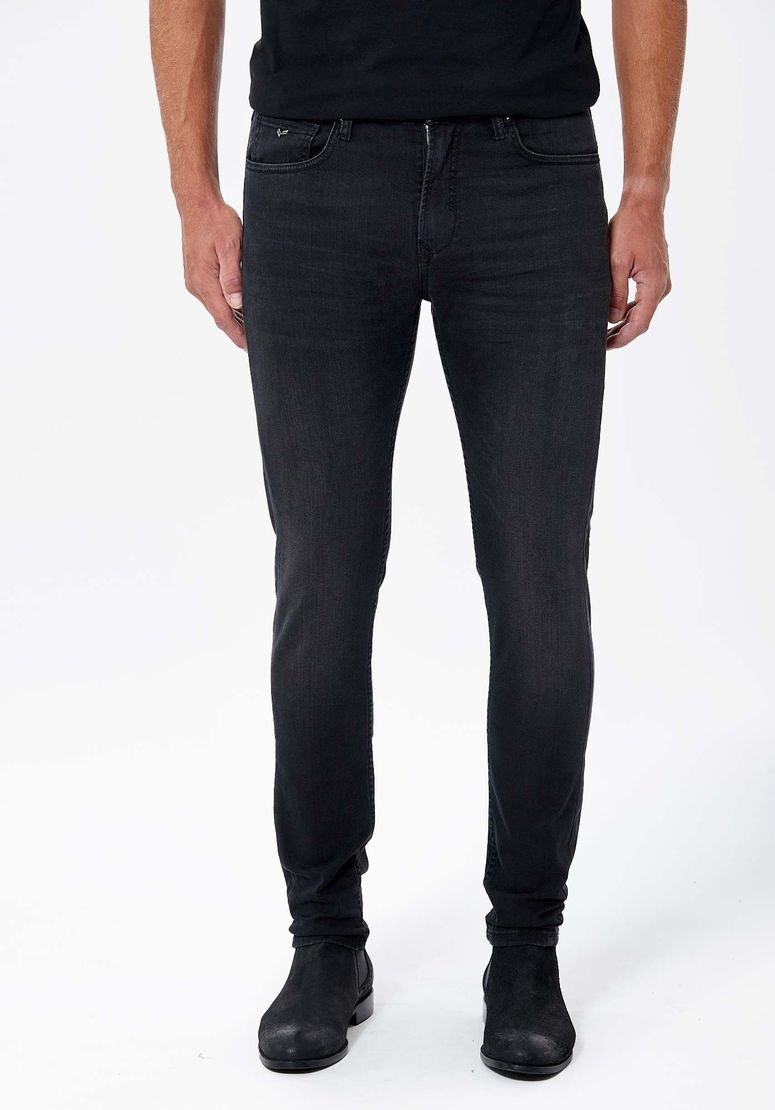 Pantalon jean noir skinny fashion homme