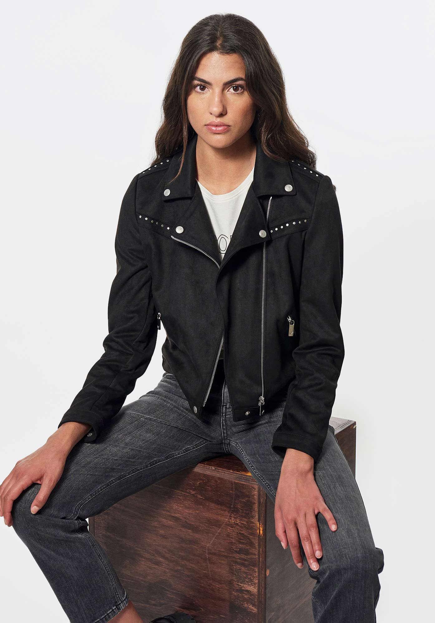 Kaporal veste en shop cuir femme