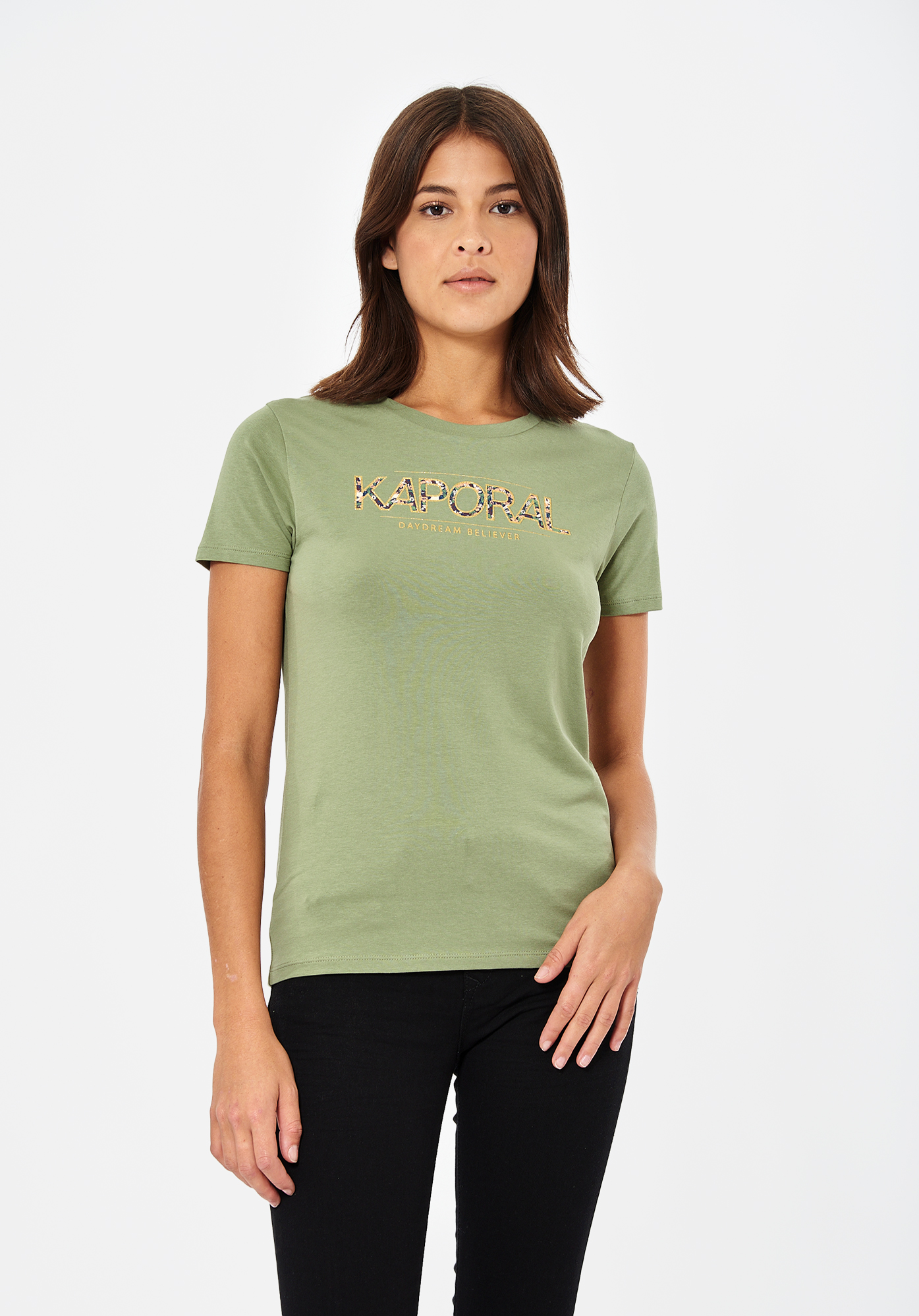 Tee shirt sales femme kaki