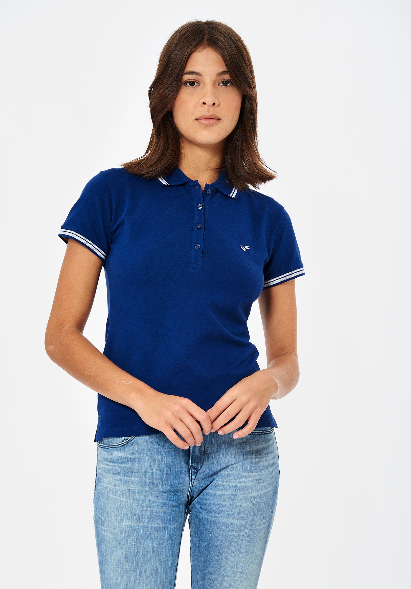 Polo bleu Femme Jule Kaporal