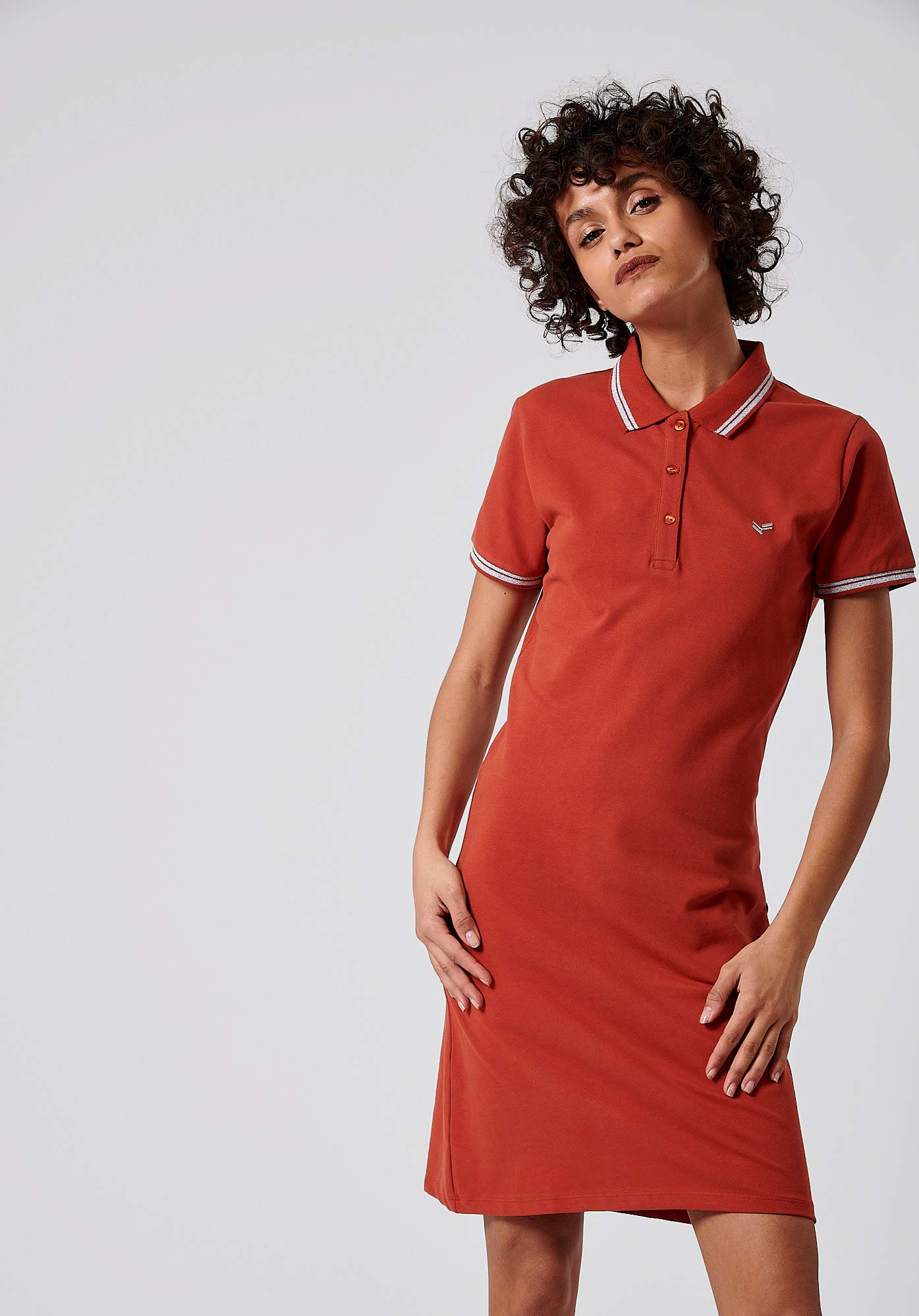 Robe polo rouge Femme Julix Kaporal