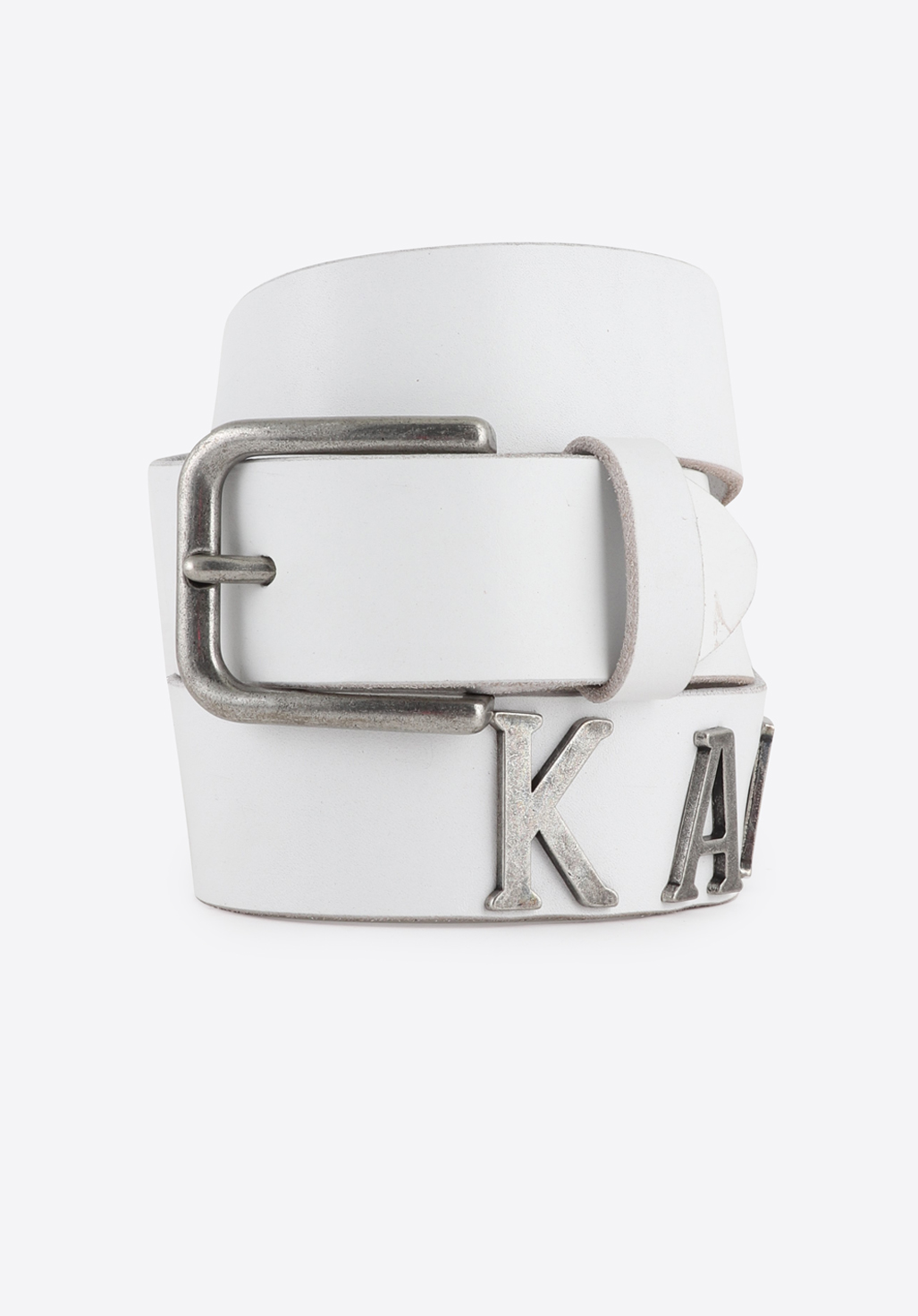 Ceinture en cuir blanc Homme Kezel Kaporal