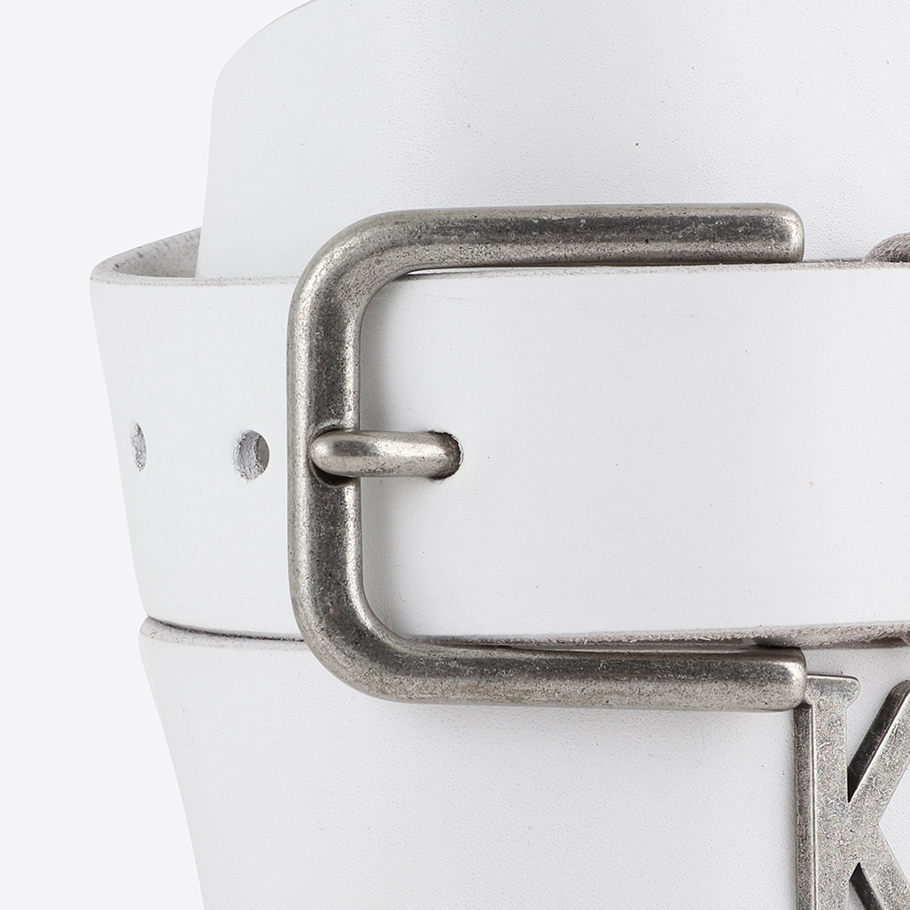 Ceinture en cuir blanc Homme Kezel Kaporal