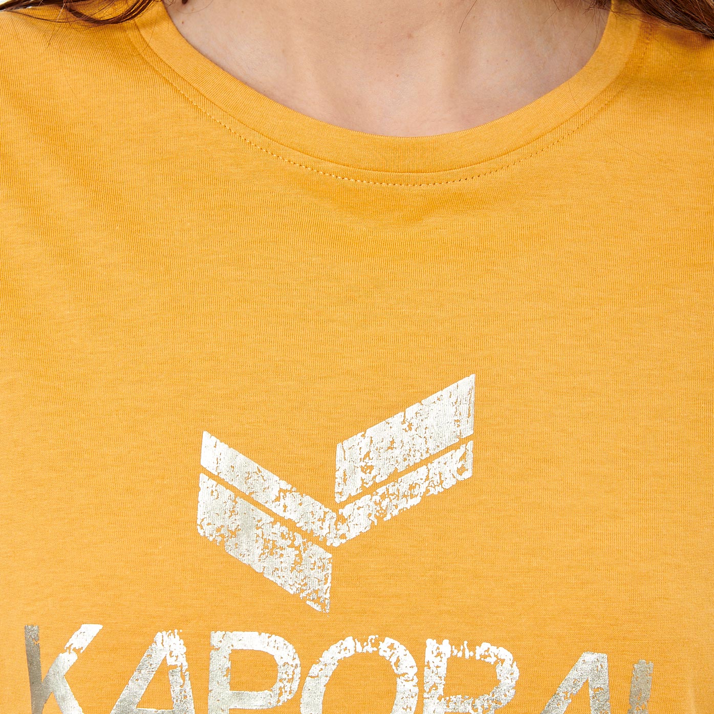 T shirt jaune Femme Lemil Kaporal
