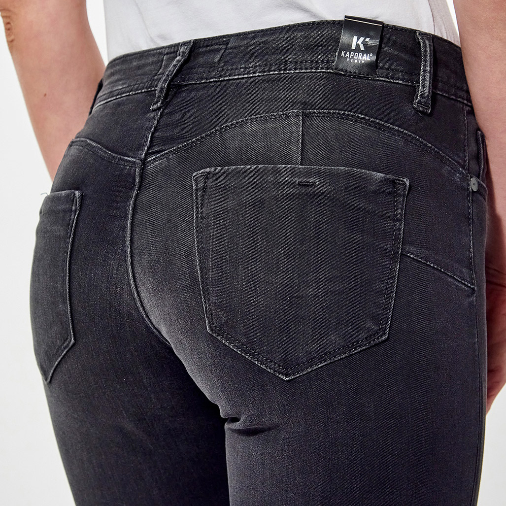Jeans noir delavé femme sales