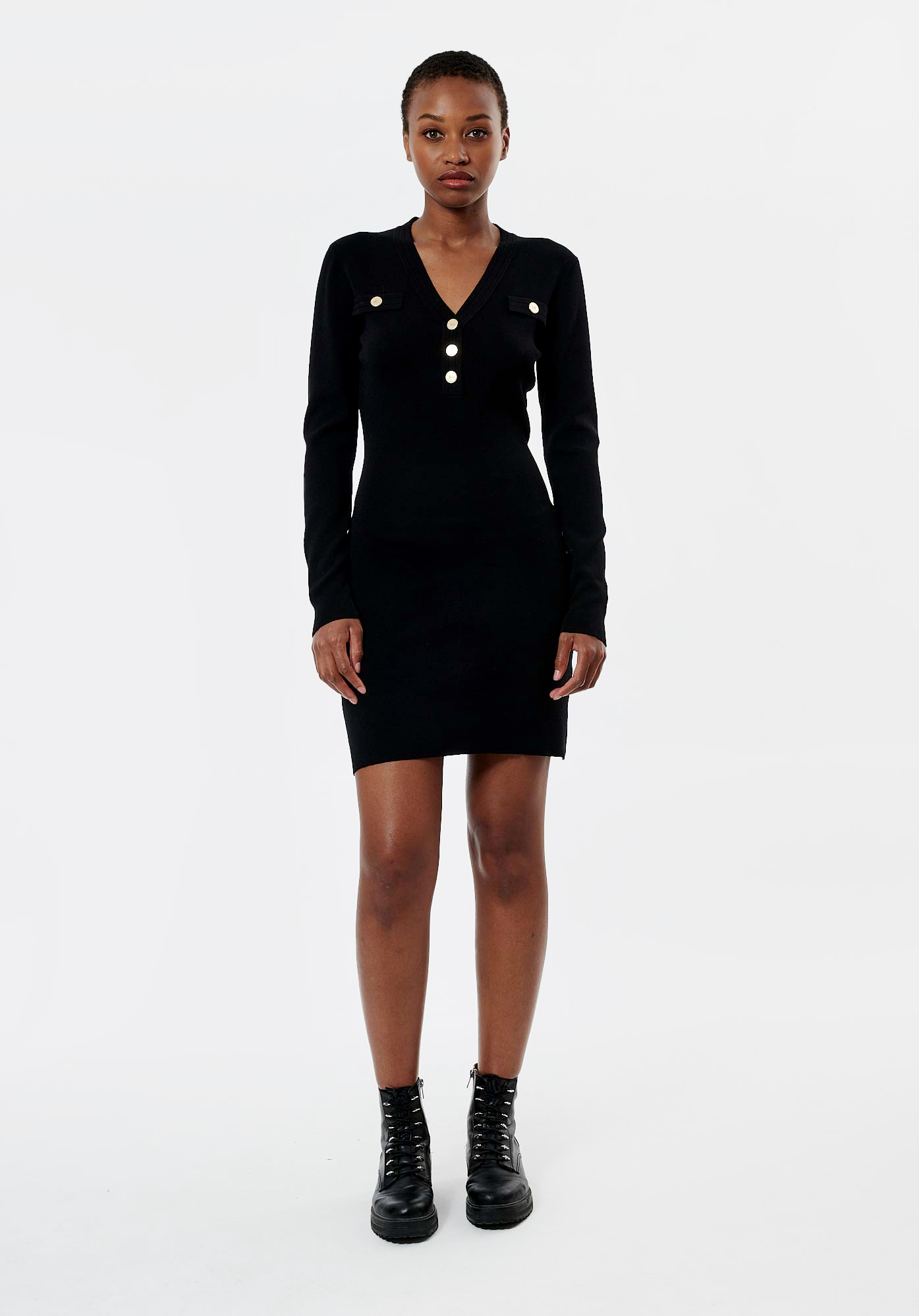 Robe pull noire Femme Lola Kaporal