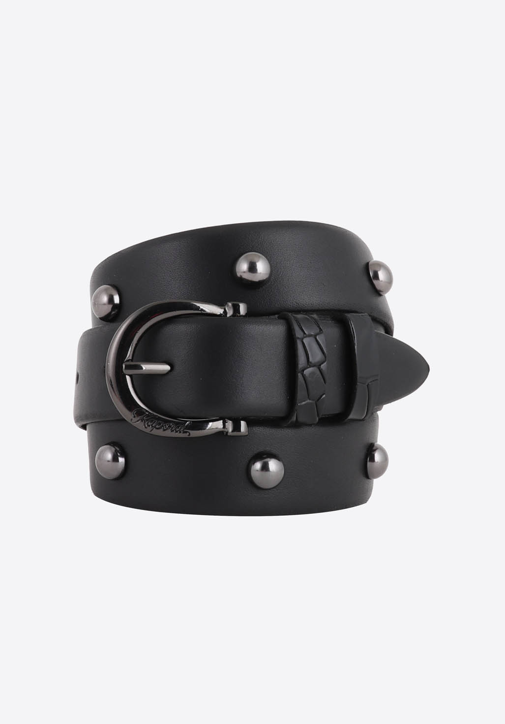 Ceinture en cuir noir Femme Luska Kaporal