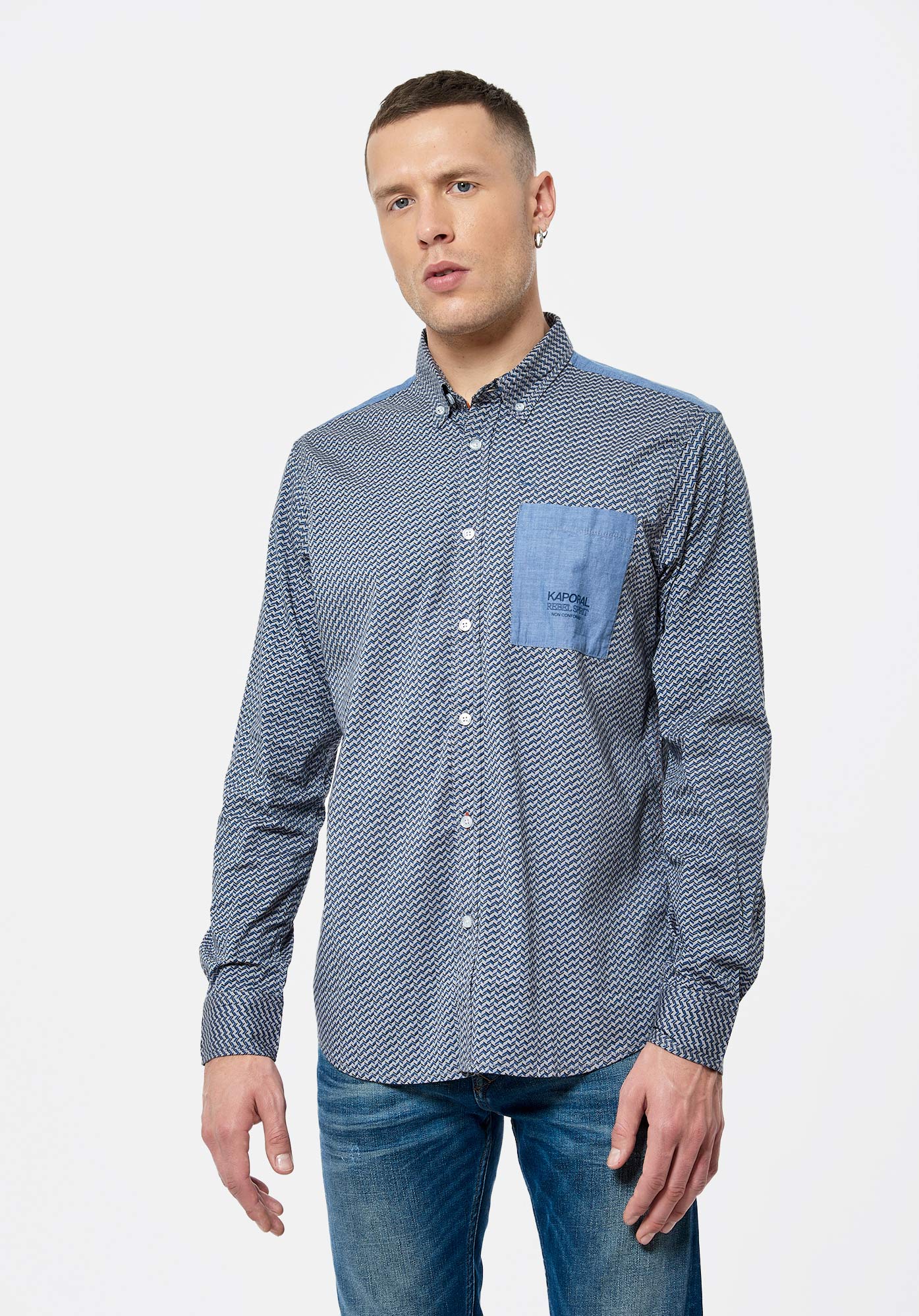 Chemise homme kaporal manches longues 2025