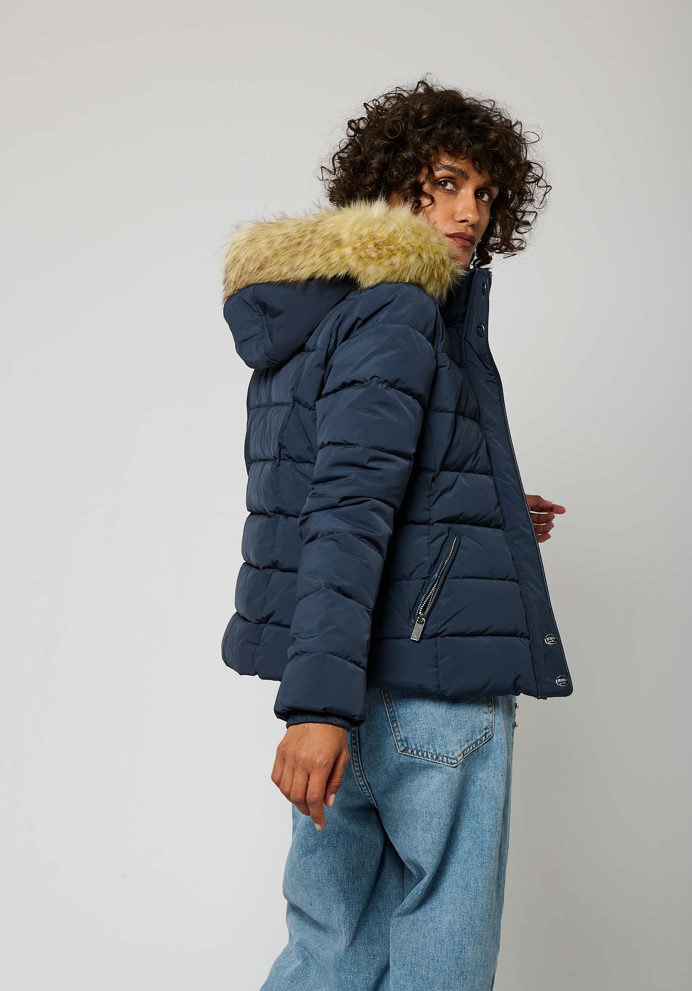 Doudoune bleue Femme Mibby Kaporal