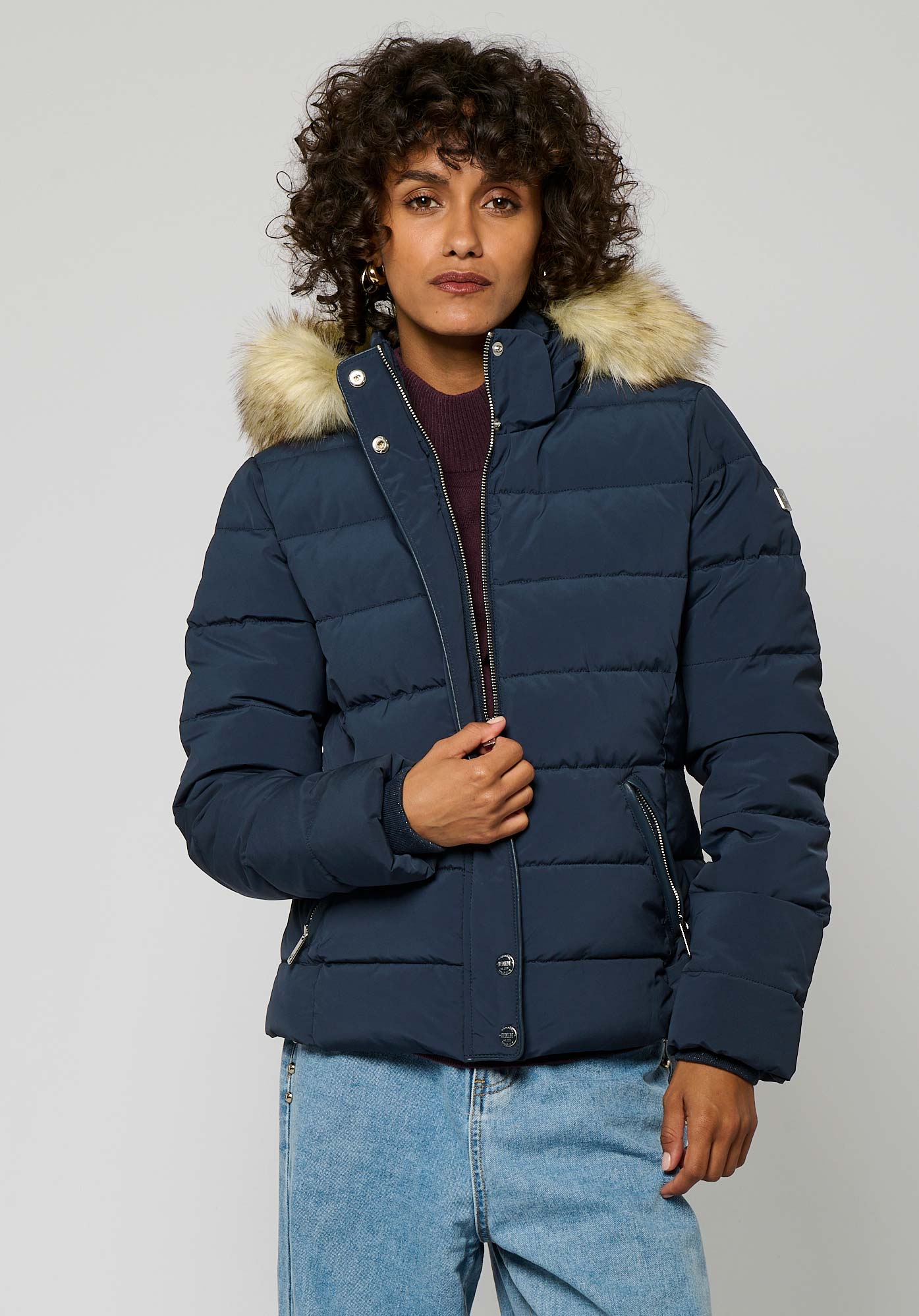 Doudoune bleue Femme Mibby Kaporal