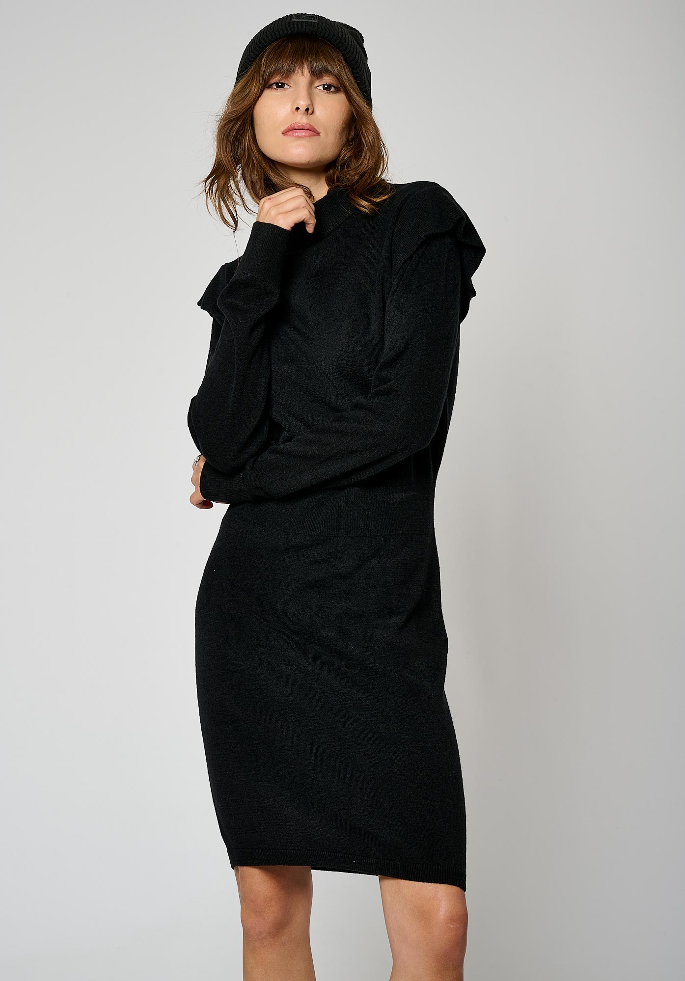 Robe pull noir Femme Moji Kaporal