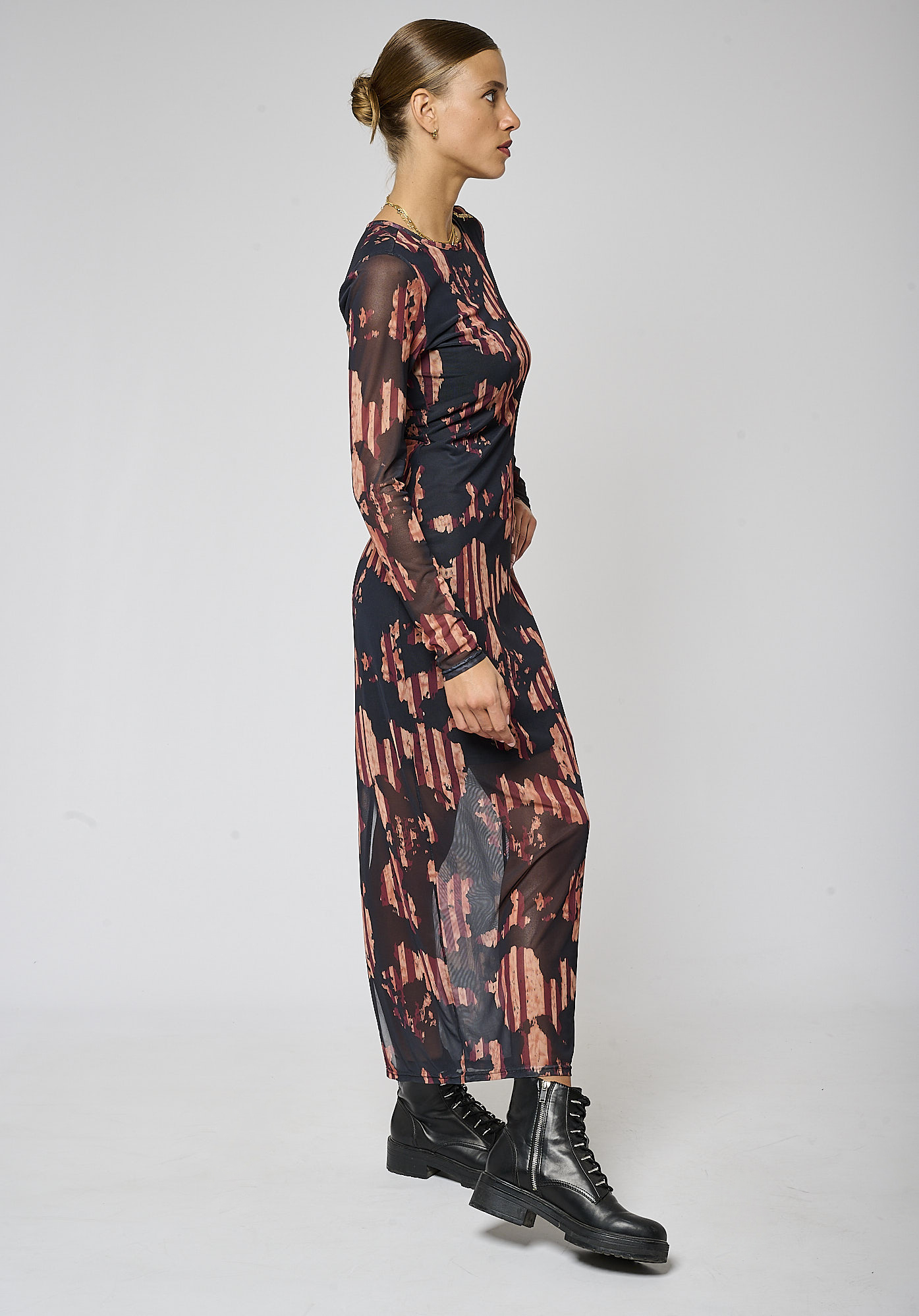 Robe longue imprime noire Femme Most Kaporal
