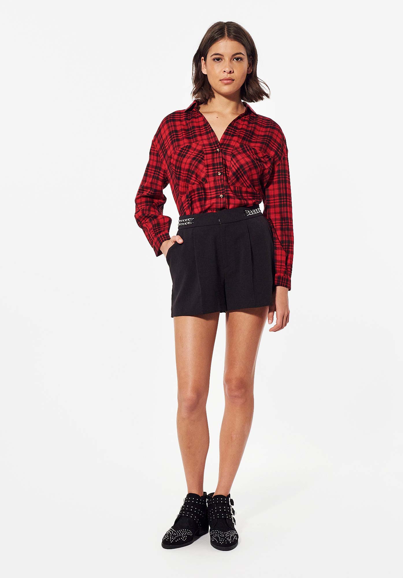 Chemise a carreaux femme rouge outlet