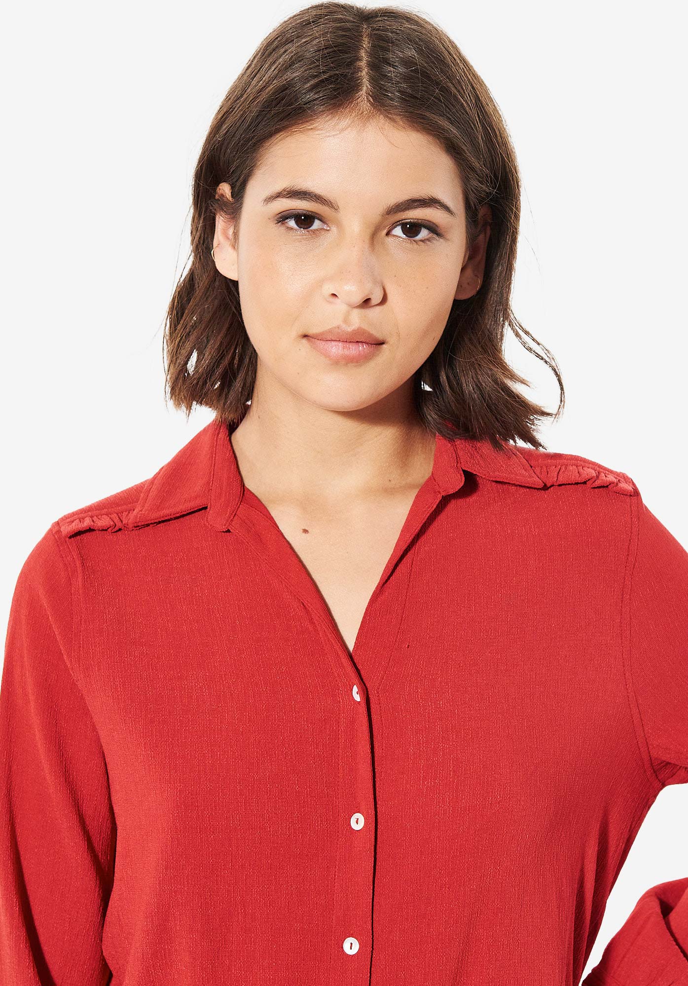 Chemise rouge 2025 fille