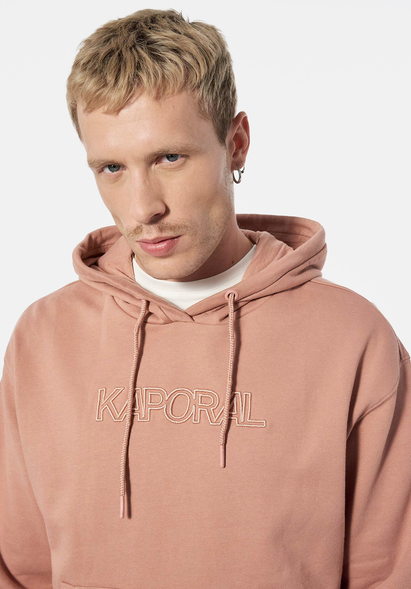 Sweat vieux rose Homme en 100 coton Powel Kaporal