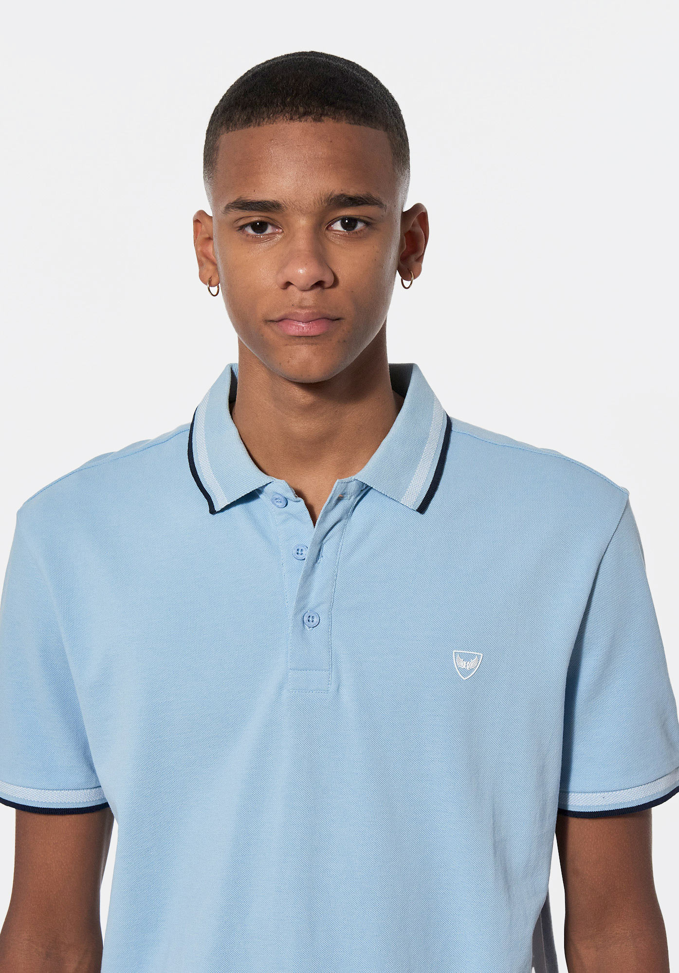 Polo bleu Homme en 100 coton bio Rayoc Kaporal