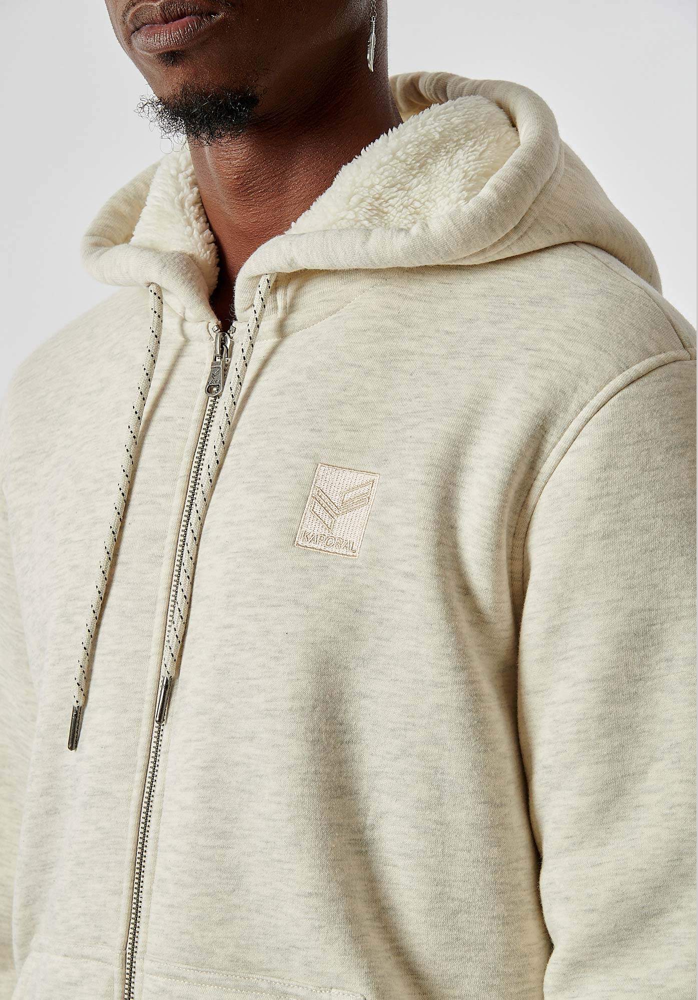 Sweat zippe beige Homme Regis Kaporal