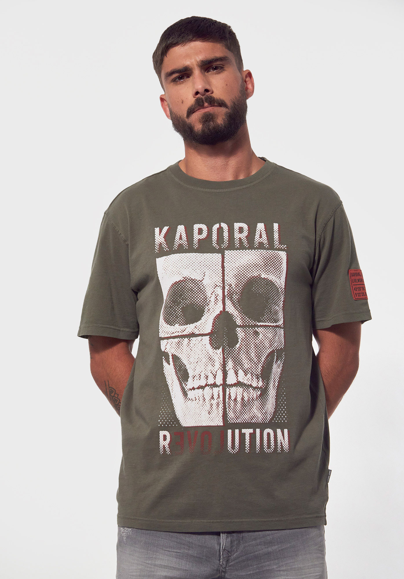 Tee shirt kaporal homme tete de mort clearance