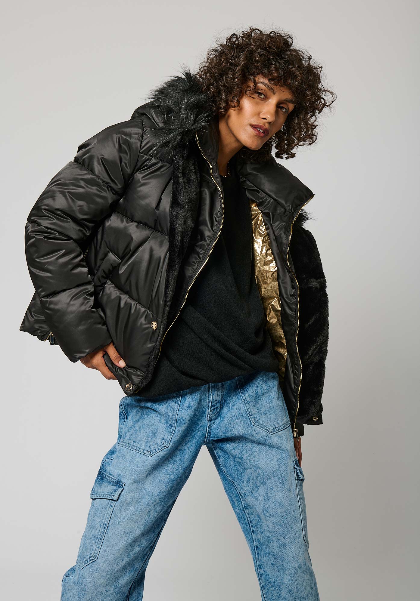 Doudoune noir fine top