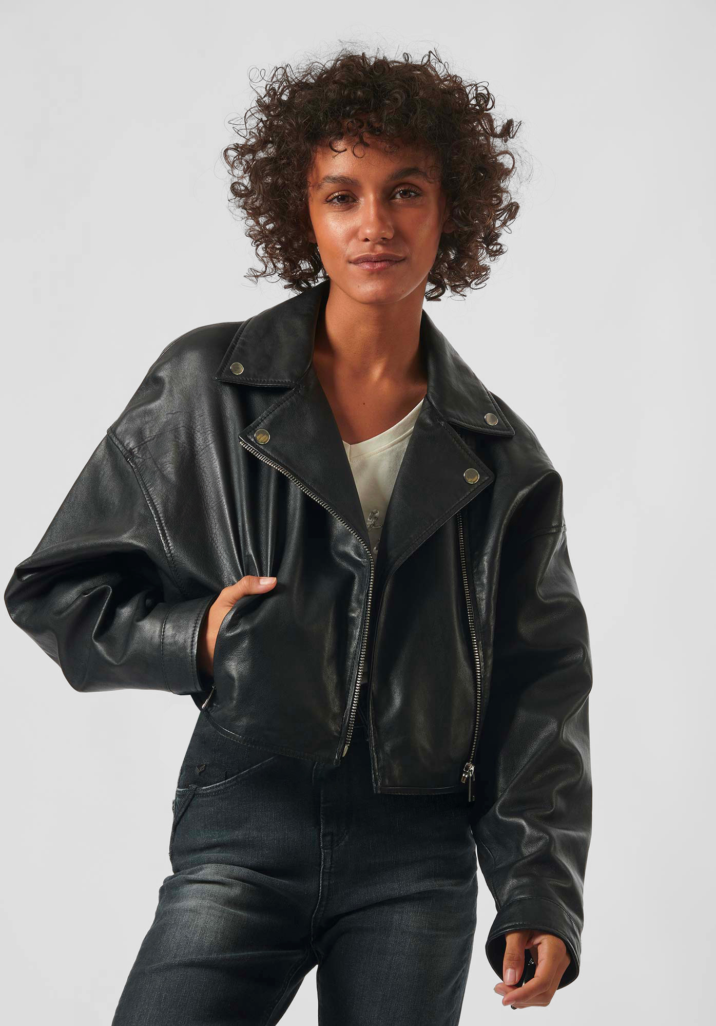Veste simili best sale cuir kaporal femme