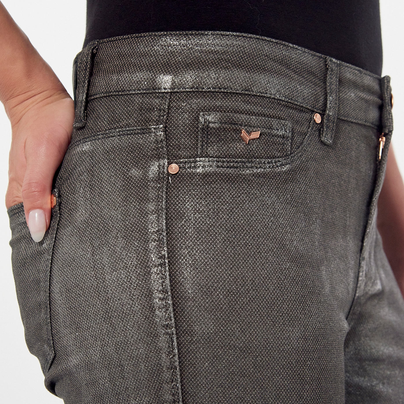 Jean skinny on sale femme enduit