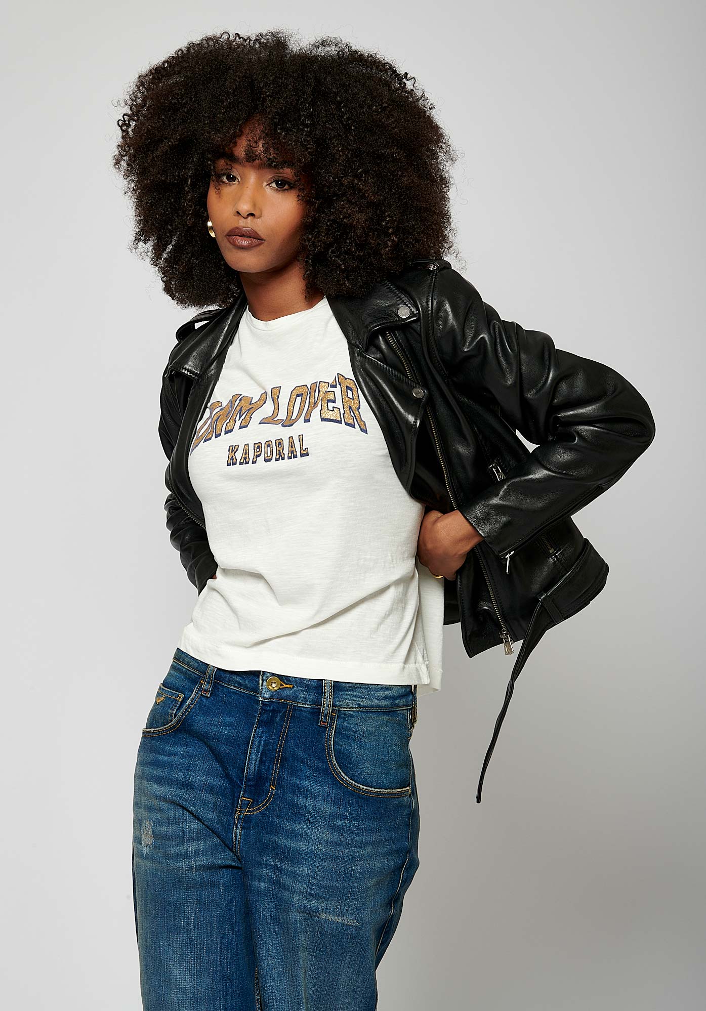 Blouson cuir kaporal femme discount