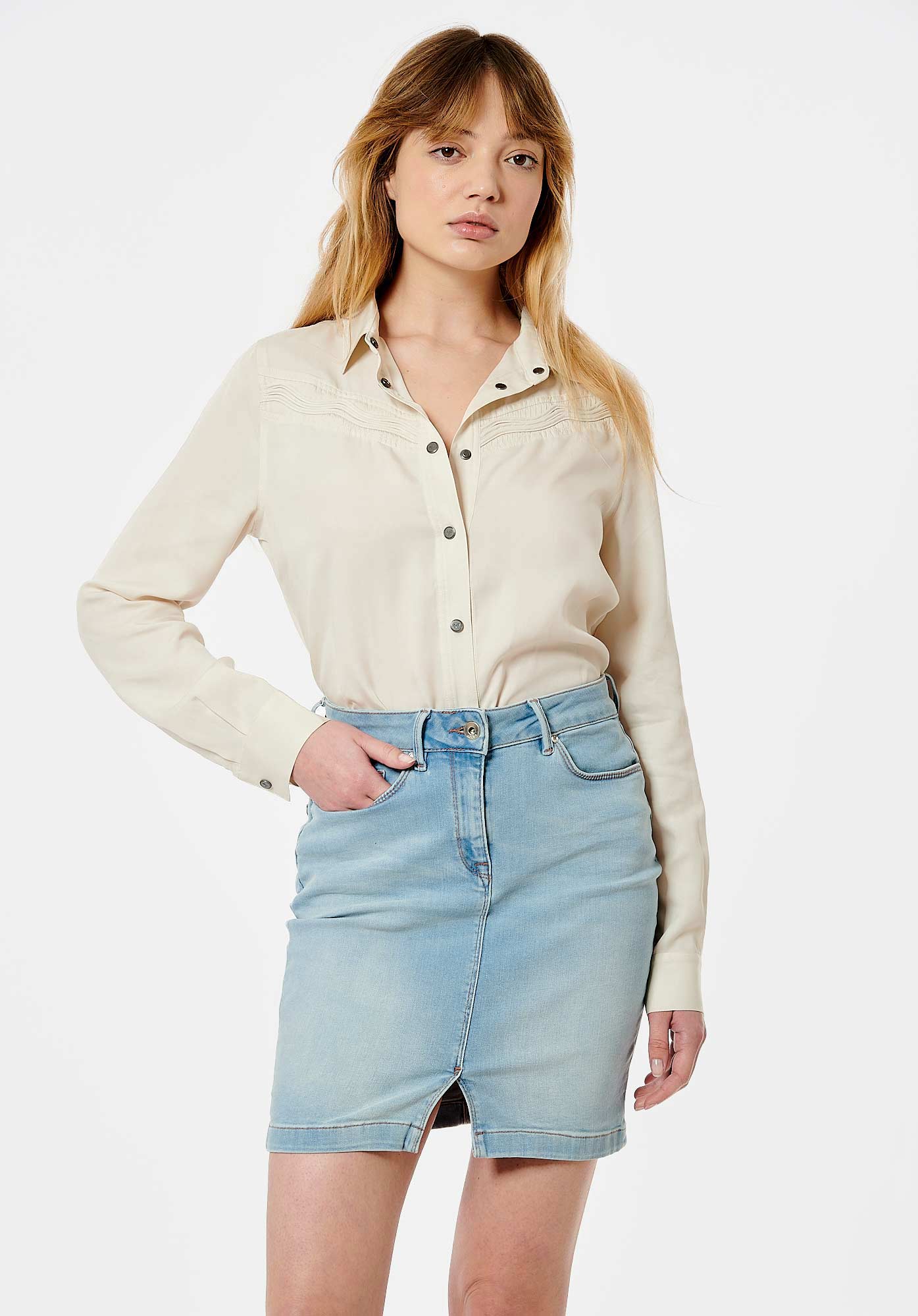Jupe en jean femme Stacy Kaporal
