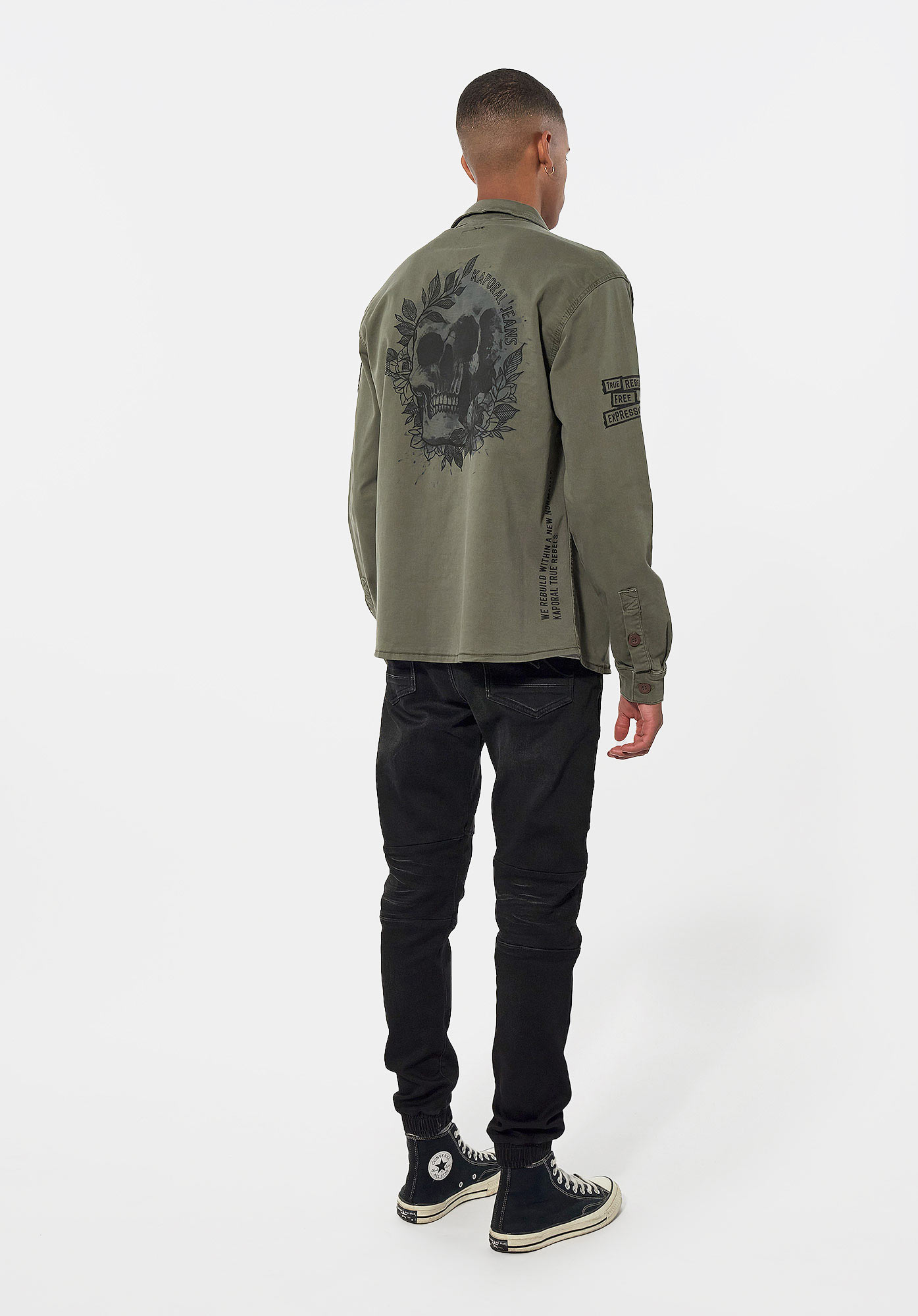 Chemise kaporal tete de mort sale