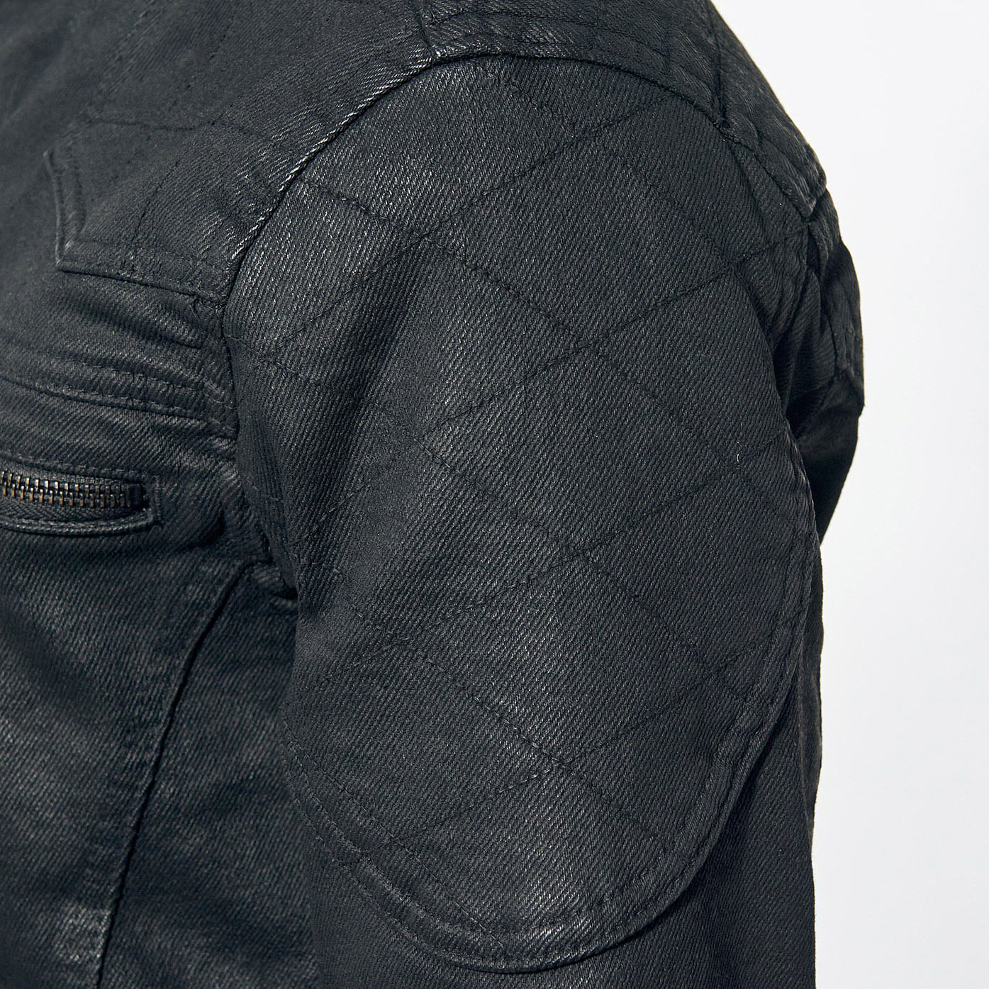 Veste en jean enduit noire Homme Tores Kaporal