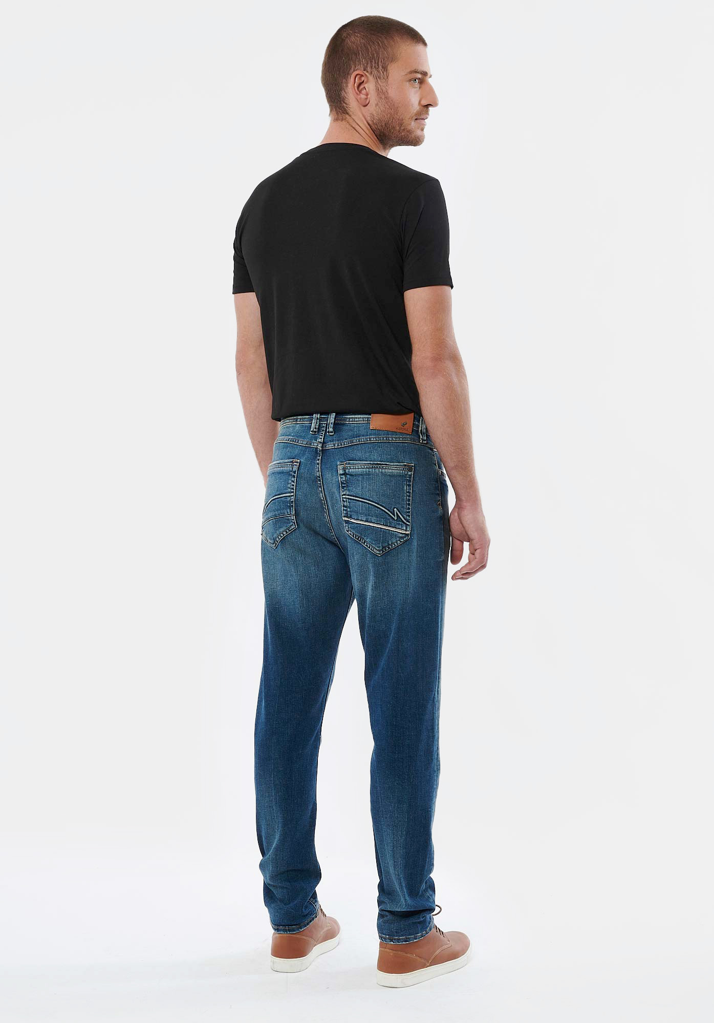 Jean bleu slim tapered Homme Tyrel Kaporal