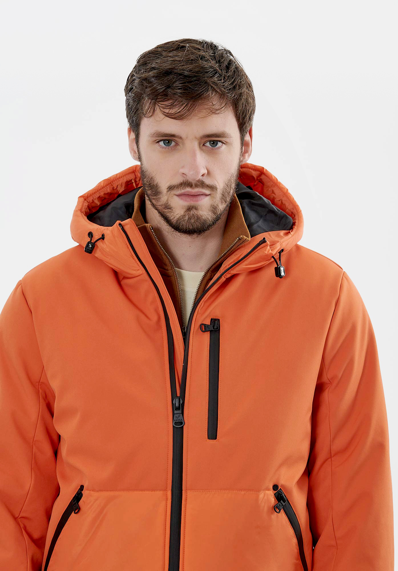 Blouson discount orange homme