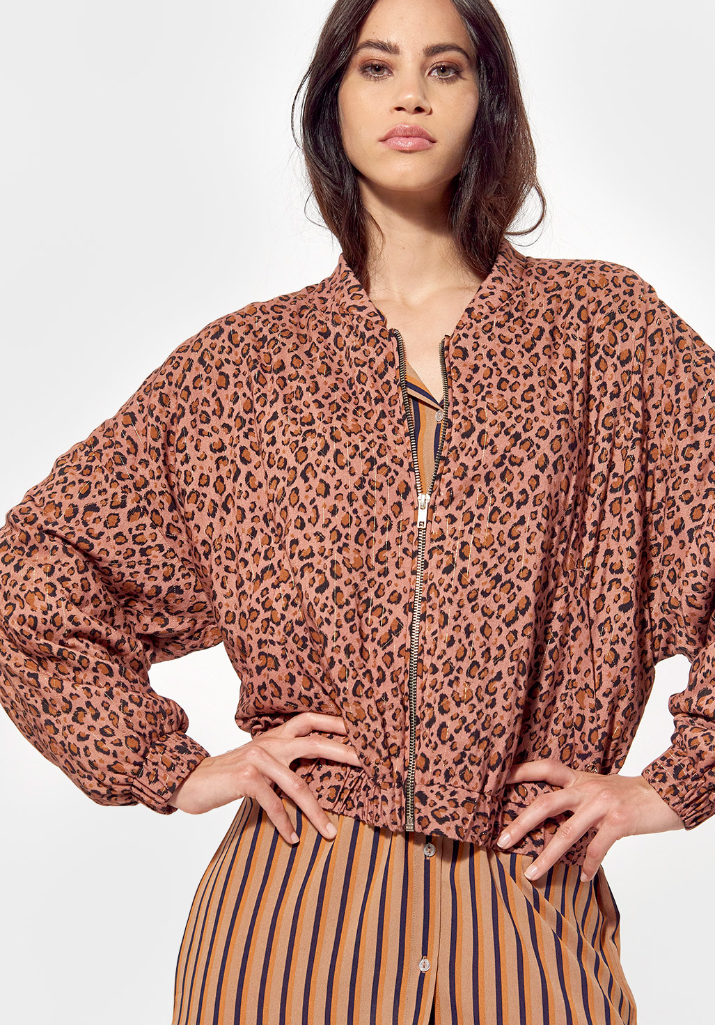 Veste imprimé leopard femme hot sale