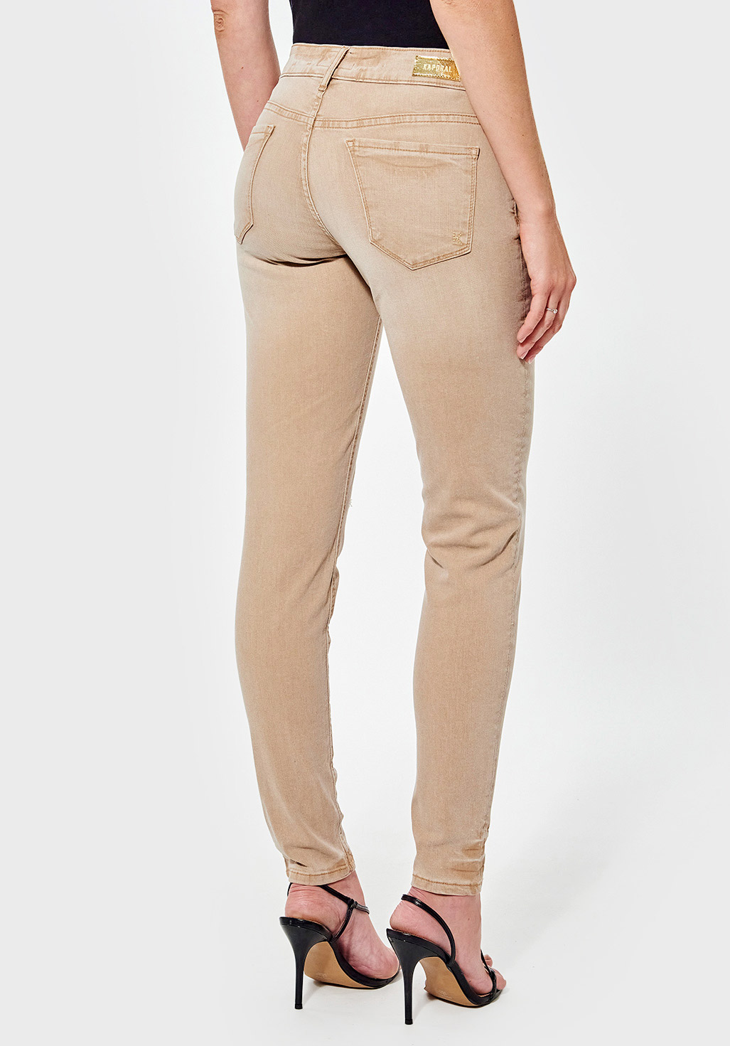 Jean slim 2025 beige femme