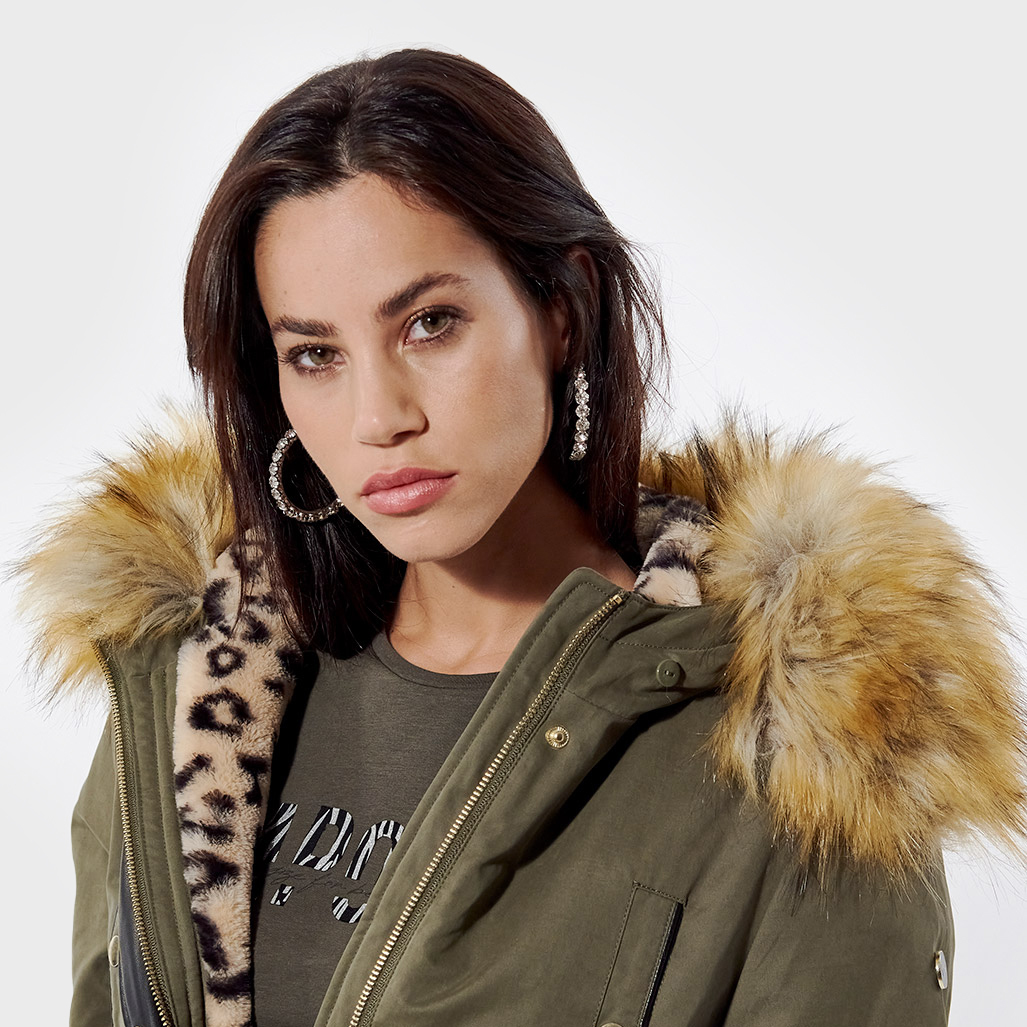 parka with real fur collar