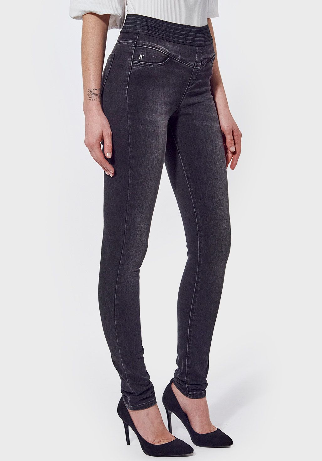 Jegging noir Femme effet d lav Sable Kaporal