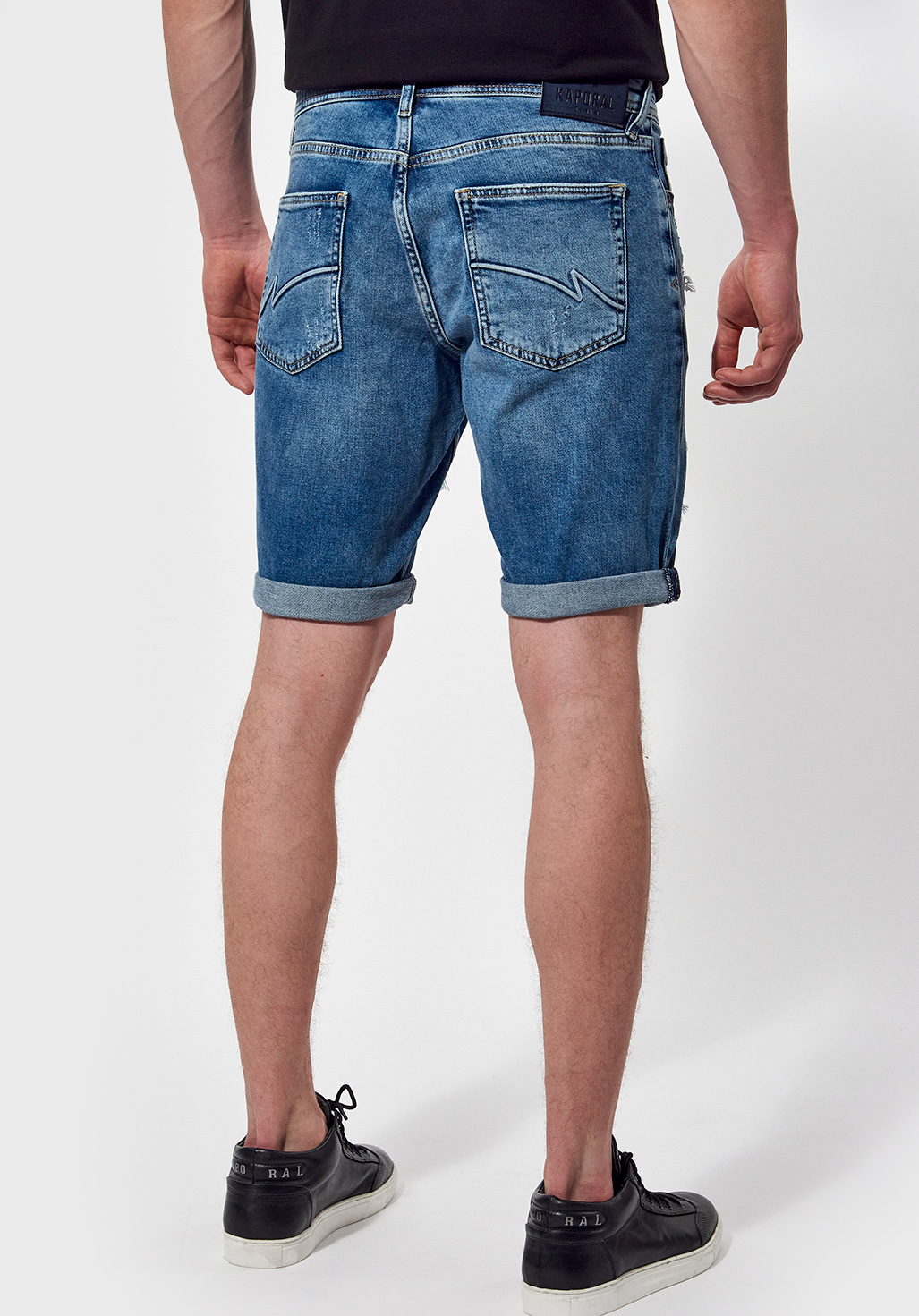 mens faded jean shorts